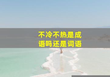 不冷不热是成语吗还是词语