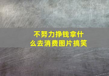 不努力挣钱拿什么去消费图片搞笑