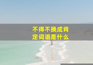 不得不换成肯定词语是什么