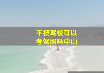 不报驾校可以考驾照吗中山