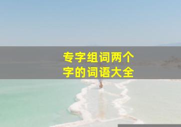 专字组词两个字的词语大全