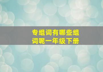 专组词有哪些组词呢一年级下册