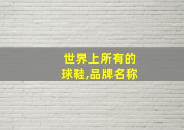 世界上所有的球鞋,品牌名称