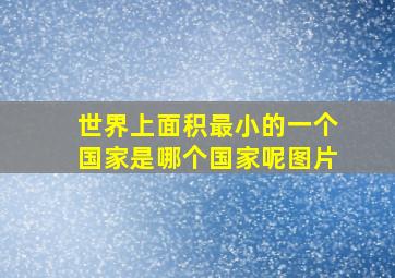 世界上面积最小的一个国家是哪个国家呢图片