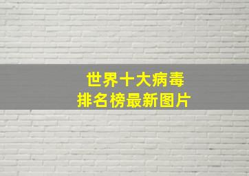 世界十大病毒排名榜最新图片