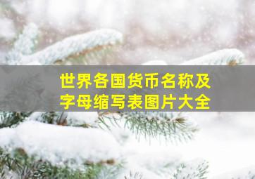 世界各国货币名称及字母缩写表图片大全