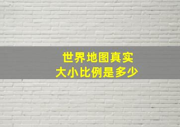 世界地图真实大小比例是多少