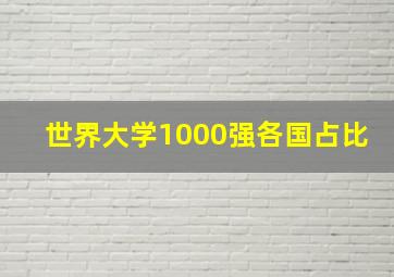 世界大学1000强各国占比