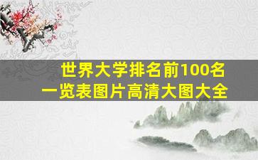 世界大学排名前100名一览表图片高清大图大全