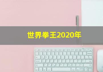 世界拳王2020年