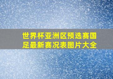 世界杯亚洲区预选赛国足最新赛况表图片大全