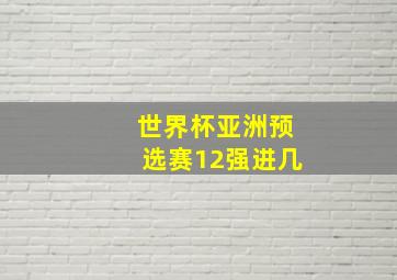 世界杯亚洲预选赛12强进几