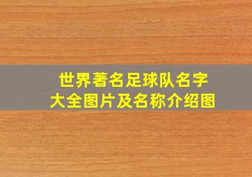 世界著名足球队名字大全图片及名称介绍图