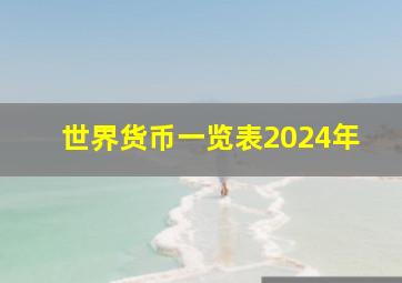 世界货币一览表2024年