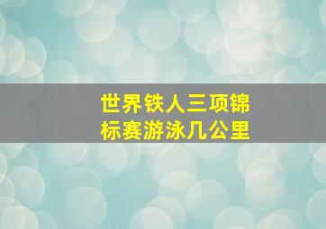 世界铁人三项锦标赛游泳几公里