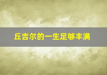 丘吉尔的一生足够丰满