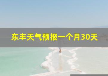 东丰天气预报一个月30天