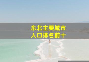 东北主要城市人口排名前十