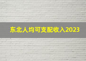 东北人均可支配收入2023