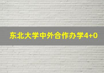 东北大学中外合作办学4+0