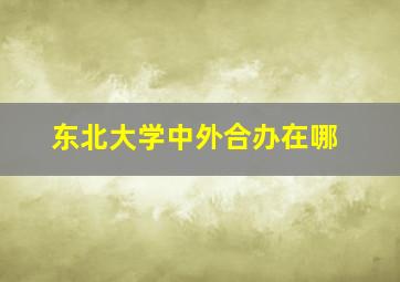 东北大学中外合办在哪