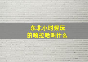 东北小时候玩的嘎拉哈叫什么