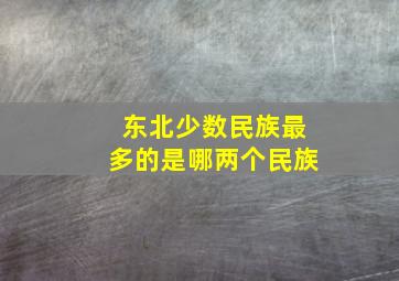 东北少数民族最多的是哪两个民族