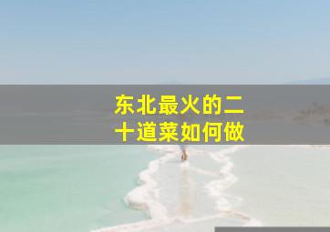 东北最火的二十道菜如何做