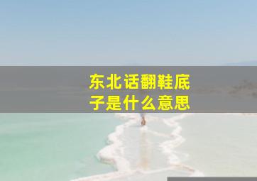 东北话翻鞋底子是什么意思