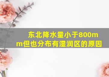 东北降水量小于800mm但也分布有湿润区的原因