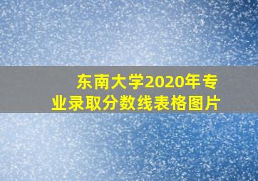 东南大学2020年专业录取分数线表格图片