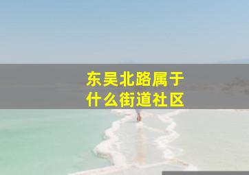 东吴北路属于什么街道社区