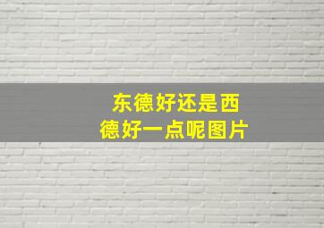 东德好还是西德好一点呢图片