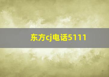 东方cj电话5111