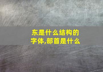 东是什么结构的字体,部首是什么