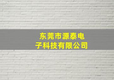 东莞市源泰电子科技有限公司