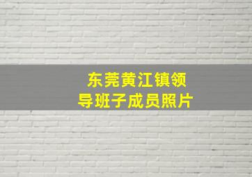 东莞黄江镇领导班子成员照片