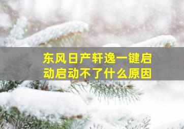 东风日产轩逸一键启动启动不了什么原因