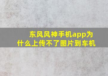 东风风神手机app为什么上传不了图片到车机