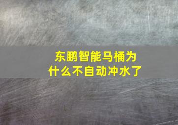 东鹏智能马桶为什么不自动冲水了