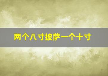 两个八寸披萨一个十寸