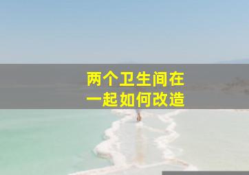 两个卫生间在一起如何改造