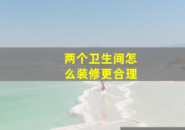 两个卫生间怎么装修更合理