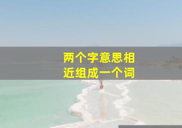 两个字意思相近组成一个词