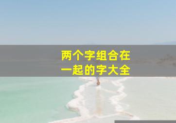 两个字组合在一起的字大全