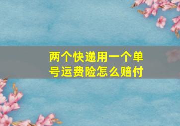 两个快递用一个单号运费险怎么赔付