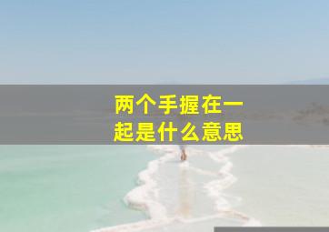 两个手握在一起是什么意思