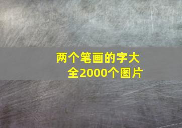 两个笔画的字大全2000个图片