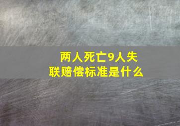 两人死亡9人失联赔偿标准是什么