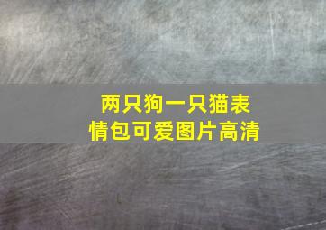 两只狗一只猫表情包可爱图片高清